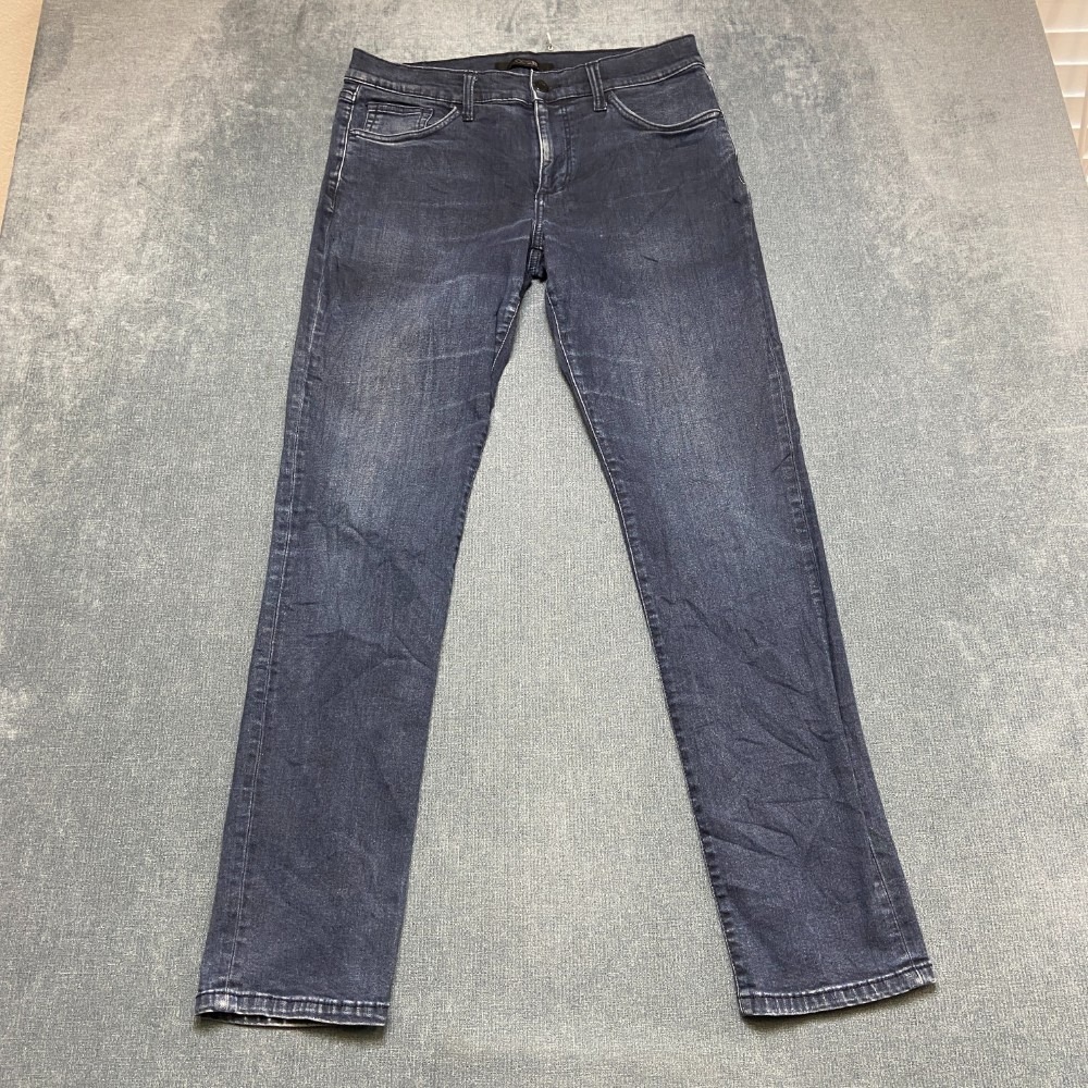 Joe's The Slim Fit Amp Jeans Mens 33 Blue Denim Straight Leg Mid Rise Zip Fly